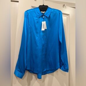 L’agence Cobolt Blue Silk Blouse